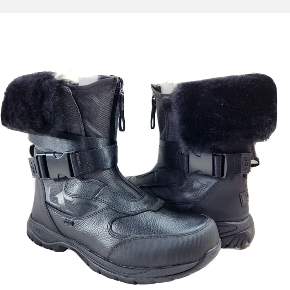 UGG Tahoe Waterproof Boots NEW! $225 Sz 9 Black DryTech 1107469 - Picture 4 of 12